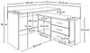 Lookway Eckschreibtisch ECKE – geräumig, stabil und stilvoll in Artisan-Eiche, 130x110x82x57 cm Bild 3