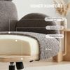 HOMCOM Relaxsessel Drehbarer Loungesessel mit Samtoptik mit Struktur (Set, 2-St, bestehend aus Sessel und Hocker), 360° drehbar, höhenverstellbar, Wippfunktion Bild 5