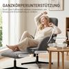 HOMCOM Relaxsessel Drehbarer Loungesessel mit Samtoptik mit Struktur (Set, 2-St, bestehend aus Sessel und Hocker), 360° drehbar, höhenverstellbar, Wippfunktion Bild 4
