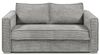 Vente-unique - LORETO Sofa SamtStoff Grau - B 223 cm95 cm x H 90 cm x L 195 cm Bild 2