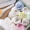 JM Bambus Baby Waschlappen, 8 Stück - Waschlappen Kinder Set, 25x25 cm - Weiche Baby Gesichtstücher Für Sensible Haut - Baby Waschlappen mit ein Wäschesack (Blau & Weiß) Bild 4