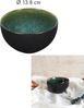 HOME DECO FACTORY, KA0433, Elia Bowl in Durable Ceramic, modern and Refined Design, ideal for Salads, soups and hot Drinks, Stackable and Easy to clean, D138 cm, Green/Black Bild 2