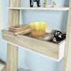 Bücherregal mit Schreibtisch Standregal, FRG111-WN Bild 4