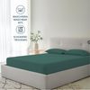 Dreamzie Spannbettlaken 160x200 cm - 35 cm Tiefe Tasche - 100% Mikrofaser Bettlaken - Petrolgrün, Schadstoffgeprüft(Oeko TEX), Bettlaken mit Gummizug Bild 5