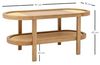 Hanah Home Stylish Coffee Table, Natural Finish, 91 x 42 x 36 cm | 100% Melamine Coated Chipboard, Wooden Legs | Perfect for Modern Living Rooms & Spaces Bild 2