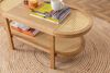 Hanah Home Stylish Coffee Table, Natural Finish, 91 x 42 x 36 cm | 100% Melamine Coated Chipboard, Wooden Legs | Perfect for Modern Living Rooms & Spaces Bild 4