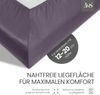 Bettwaesche-mit-Stil Mako-Satin Spannbettlaken lila (malve) 160x200cm Bild 3