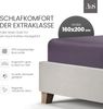 Bettwaesche-mit-Stil Mako-Satin Spannbettlaken lila (malve) 160x200cm Bild 2