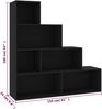 vidaXL Bücherregal/Raumteiler Schwarz 155x24x160 cm Holzwerkstoff 800658 Bild 3