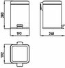 Emco system2 Abfallbehälter, Deckel und Pedal, eckig, 5 Liter, Edelstahl, 355300005 - 355300005 Bild 2