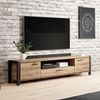 Lomadox Lowboard ACCRA-83, TV in Taurus Eiche Nb. und schwarzem Gestell, B/H/T: ca. 210/50/41 cm Bild 3