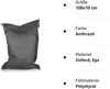 BuBiBag XXL Sitzsack, Outdoor Sitzsäcke für Kinder und Erwachsene, Bodenkissen Beanbag Fatboy wetterfest (Anthrazit-100x70 cm) Bild 4