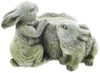 Pflanzer "Häschen" aus Polyresin in Stein Optik, Blumentopf, Pflanztopf, Osterdeko, Gartendeko für Draußen Bild 2