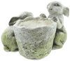 Pflanzer "Häschen" aus Polyresin in Stein Optik, Blumentopf, Pflanztopf, Osterdeko, Gartendeko für Draußen Bild 3