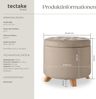 tectake Sitzhocker Suna, rund Bild 3