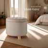 tectake Sitzhocker Suna, rund Bild 2