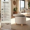 tectake Sitzhocker Suna, rund Bild 4