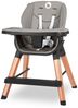LIONELO Mona 4in1 Kinderhochstuhl, hochstuhl, hoher, verstellbarer Stuhl, abnehmbares Tablett, rutschfest, 6 bis 36 Monate, Sicherheitsgurte, Belastbarkeit bis 15 kg / 25 kg / 75 kg (Schwarz) Bild 4