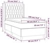 vidaXL Boxspringbett mit Matratze & LED Dunkelgrün 90x190 cm Samt 3139718 Bild 2