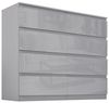 HTI-Living Sideboard Sideboard Kenji 8 Schubladen Hochglanz Grau (Stück, 1 St, 1 Sideboard), Kommode Bild 2
