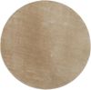 Paco Home Waschbarer Teppich Rund Wohnzimmer Kurzflor rutschfest Modern Flauschig Einfarbiges Muster, Grösse:120 cm Rund, Farbe:Beige 2 Bild 4