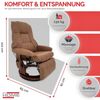 abc HOME Sessel braun, Fernbedienung, elektrisch, Massage, Liegefunktion Bild 2