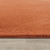 Paco Home Waschbarer Teppich Wohnzimmer Schlafzimmer Kurzflor rutschfest Flauschig Weich Moderne Einfarbige Muster, Grösse:160 cm Rund, Farbe:Kupfer Bild 2