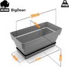 BigDean 3 Stück Balkonkasten Blumenkasten Balkon 40 cm lang aus bruchfestem Kunststoff in Anthrazit – Balkon Pflanzkasten für innen & außen geeignet – Made in Europe Bild 3