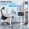 KESSER® Höhenverstellbarer Schreibtisch elektrisch | Ergonomisch Steh-Sitz Schreibtisch | 3-Funktions-Memory Steuerung | Inkl. 360° Rollen & USB-Ladeanschluss | Computertisch für Homeoffice Weiß, 120 x 60 cm Bild 5