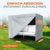 Kronenburg Hollywoodschaukel Abdeckung, 150 x 210 x 150cm, wasserdicht, Abdeckplane Gartenschaukel für 3-4 Sitzer - Wasserdicht in grau Bild 2