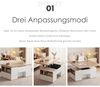 Flieks Holzbett, Doppelbett 180×200cm mit Leselampe, Nachttisch mit Aufladen, Sitzbank Bild 4