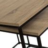 Set mit 2 Beistelltischen aus PB und Metall in Natur und Schwarz Bild 3