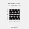 Marimekko Handtuch RÄSYMATTO Gästehandtuch, Baumwolle, schwarz/weiß - 30X50 cm, 100% Baumwolle frottee Bild 3