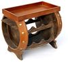 DanDiBo Weinregal Holz Weinfass Braun 33 cm 9064 Bar Flaschenregal Flaschenständer Klein Fass Holzfass mit Glashalter Bild 2