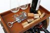 DanDiBo Weinregal Holz Weinfass Braun 33 cm 9064 Bar Flaschenregal Flaschenständer Klein Fass Holzfass mit Glashalter Bild 4
