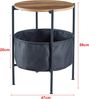 Beistelltisch Suonenjoki 59x47cm Schwarz / Walnussoptik [en. casa] Bild 2