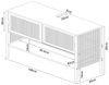 Waschbeckenunterschrank Hvaler 60x100x45cm Bambus [en. casa] Bild 2