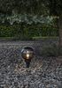 Kleine Outdoor-Kugelleuchte ,Orby' mit Erdspieß, E27, rauchgrau, Ø 20cm Bild 2
