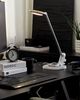 LED Schreibtischlampe CORVUS mit Dimmer Metall Weiß-Silber Bild 2