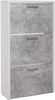 Schuhkipper >Filton< in Weiß Beton - 61x115x25cm (BxHxT) Bild 3