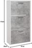 Schuhkipper >Filton< in Weiß Beton - 61x115x25cm (BxHxT) Bild 2