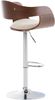CLP 2er Set Barhocker Kingston Stoff drehbar mit Höhenverstellung,walnuss/creme Bild 4