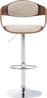 CLP 2er Set Barhocker Kingston Stoff drehbar mit Höhenverstellung,walnuss/creme Bild 2