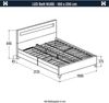 HOME DELUXE LED Bett mit Schubladen und Matratze NUBE - 180 x 200 cm Schwarz Bild 2