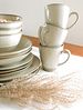 Mäser 931371 Nottingham Vintage Tafel-Service für 4 Personen mit Speiseteller und Suppenteller im Retro-Look, Steinzeug, beige, 8-teilig (1 Set) Bild 2