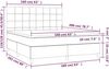 vidaXL Boxspringbett mit Matratze Hellgrau 160x200 cm Stoff, Härtegrad: H2 [3142345] Bild 2