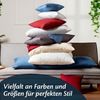 Kissenbezug 80x80 Mikrofaser Premium 2er Set Kissenhülle Deko für Kissen Sofa/Bett Stoff Superweicher Resistent Hypoallergen Anti-Milben Atmungsaktiv Kopfkissenbezug mit Verdecktem Zip Voll Waschbar Bild 4