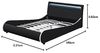 LED Polsterbett Valencia 180x200cm Schwarz mit weißer Kante [Corium] Bild 2