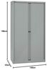 Bisley 'EuroTambour' Rollladenschrank, 100,0 cm, Silber, 4 Einlegeböden Bild 3