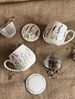 DUO FLORAL Fassbecher 430 ml CLASSIC LAVENDER mit Teesieb, New Bone China Porzellan Bild 5